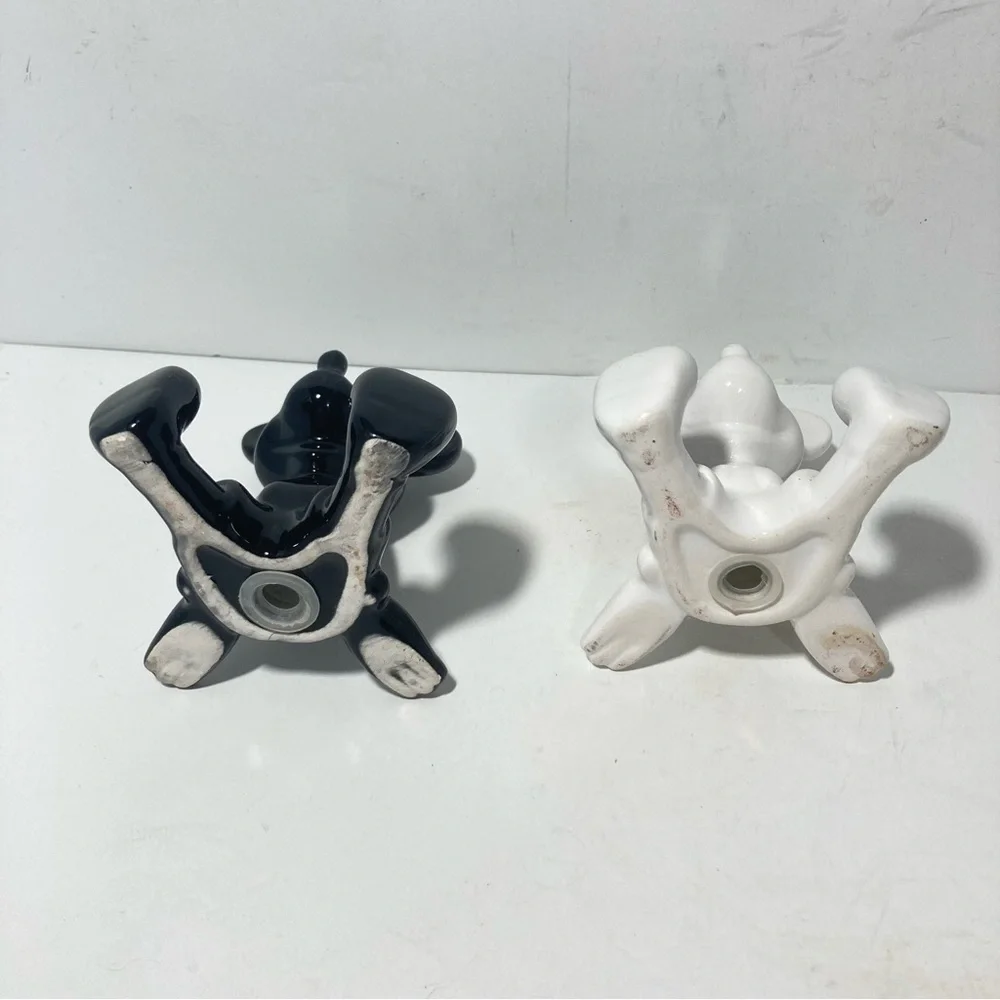 DISNEY Mickey Mouse Figurines Black White Salt and Pepper Shaker Set